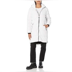NWT KARL LAGERFELD womens Full Length Puffer Jacket SIZE S